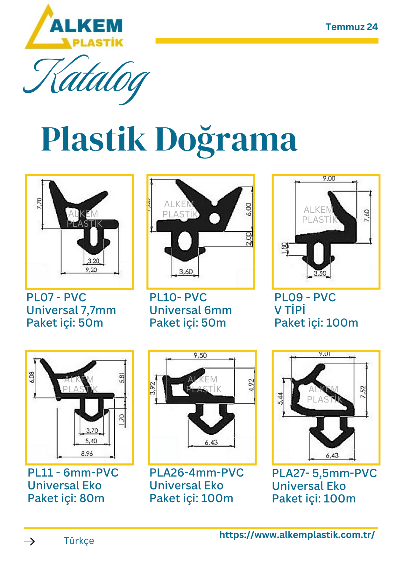 PVC Kapı Pencere Contaları